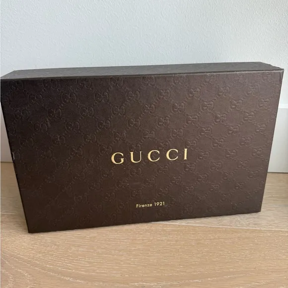 Gucci Black and Brown High Heel Sandals with Gold Hardware