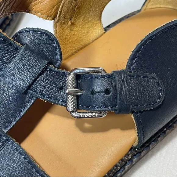 Gucci Boys Leather Fisherman Style Sandals Size 12