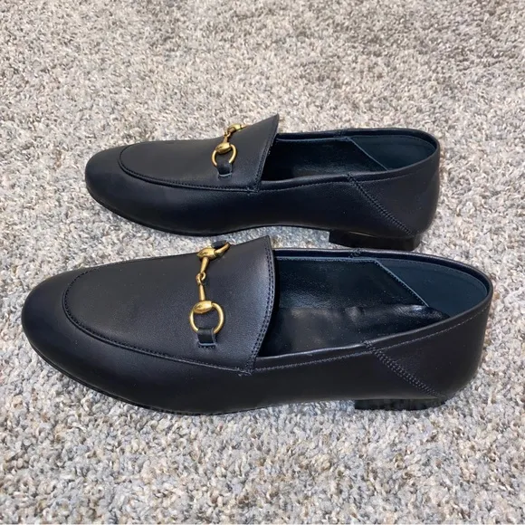Gucci Brixton Leather Horsebit Loafers Women’s 40