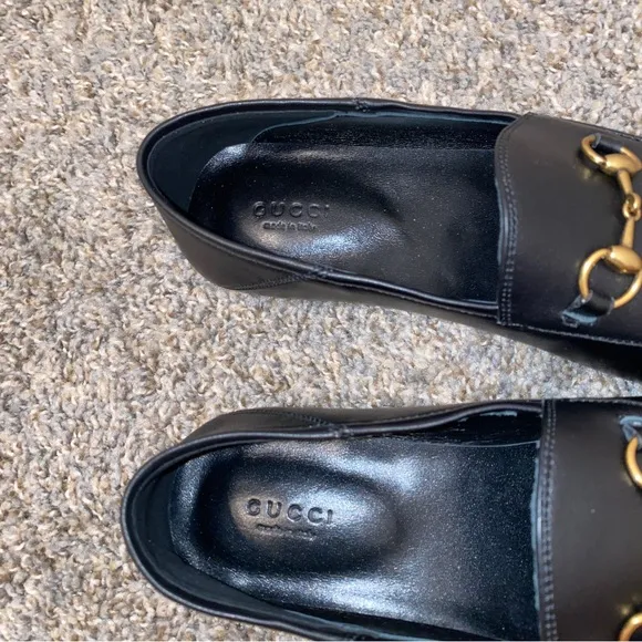 Gucci Brixton Leather Horsebit Loafers Women’s 40