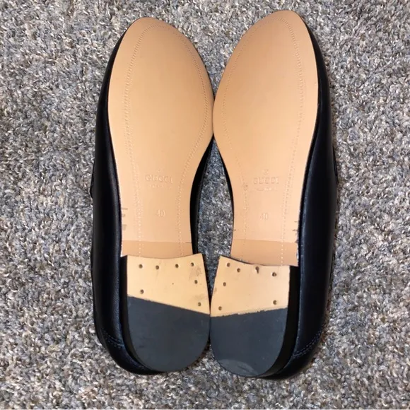 Gucci Brixton Leather Horsebit Loafers Women’s 40