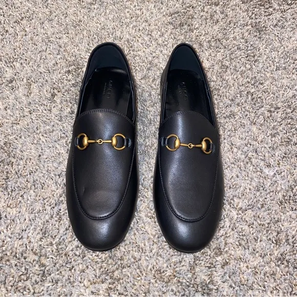 Gucci Brixton Leather Horsebit Loafers Women’s 40