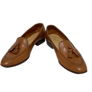 Gucci Brown Leather Tassel Loafers