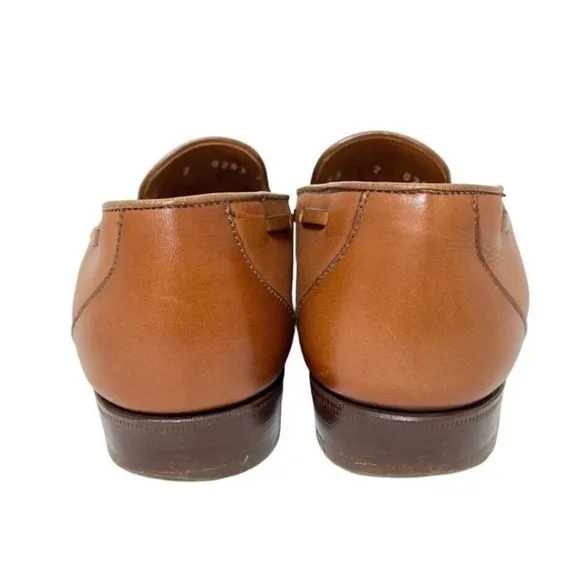 Gucci Brown Leather Tassel Loafers