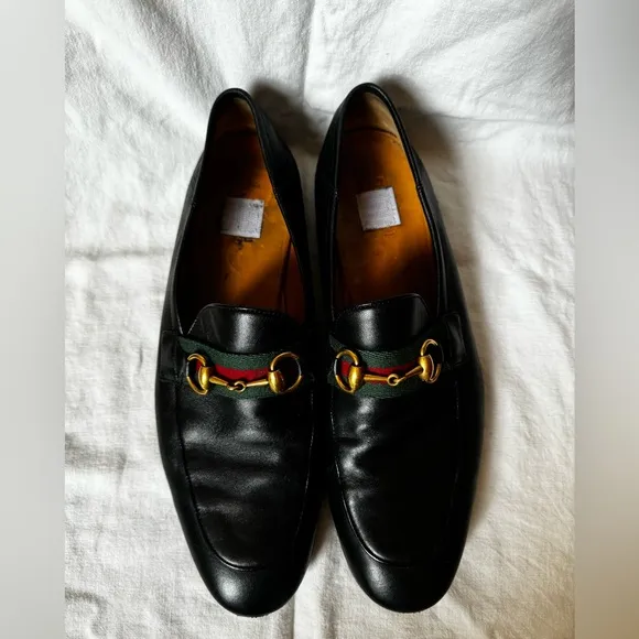 Gucci Mens Leather Loafers Size 8.5