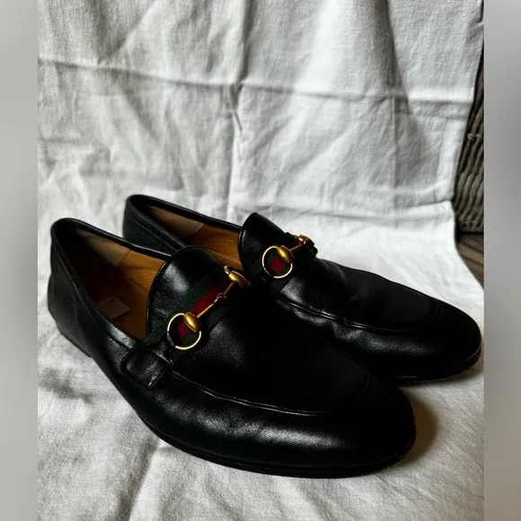 Gucci Mens Leather Loafers Size 8.5