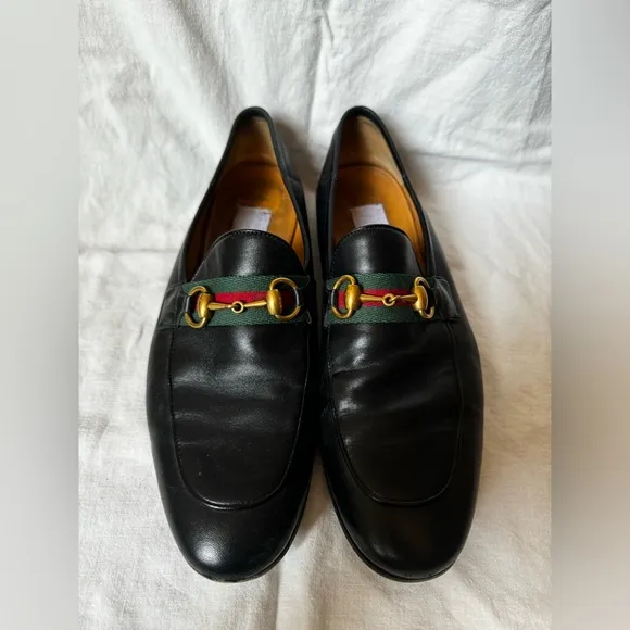 Gucci Mens Leather Loafers Size 8.5
