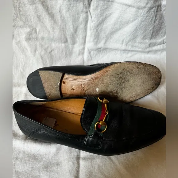 Gucci Mens Leather Loafers Size 8.5