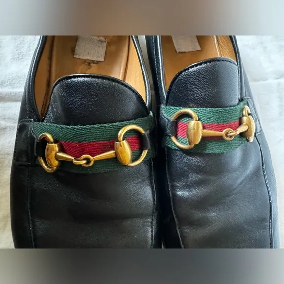 Gucci Mens Leather Loafers Size 8.5