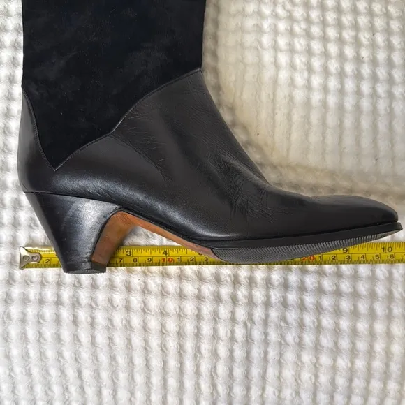 Gucci Vintage Black Heeled Boots Classic Design - Beautiful