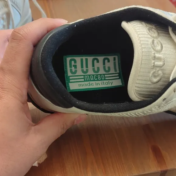 Gucci White and Black Sneakers Retro-Inspired Design