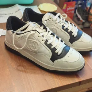 Gucci White and Black Sneakers Retro-Inspired Design