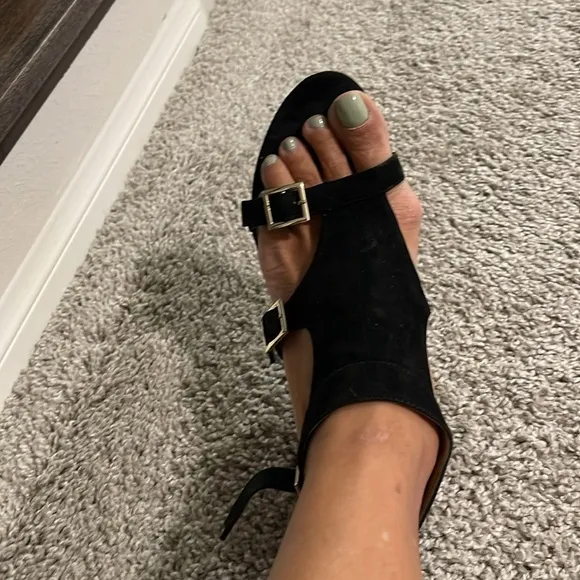Guess Black Suede High Heel Sandals