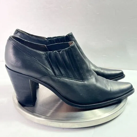 Guess by Georges Marciano Boots Womens 10 Black Leather Italy Made Vintage 90s