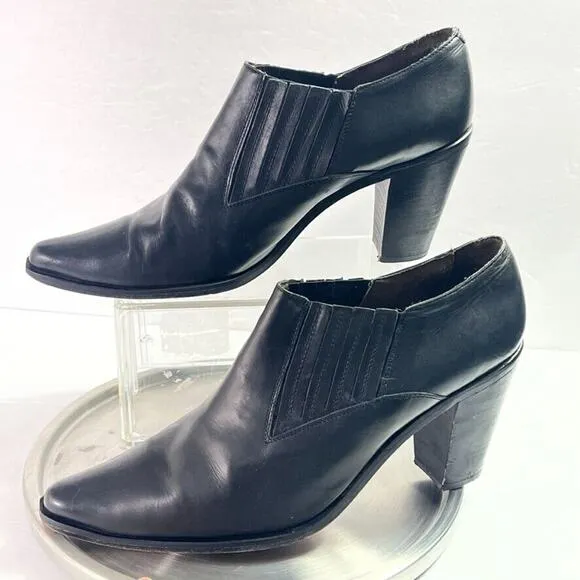 Guess by Georges Marciano Boots Womens 10 Black Leather Italy Made Vintage 90s