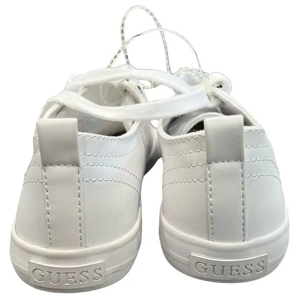 Guess White Red Plaid Tartan Logo Gold Hardware Fashion Sneakers Size 9 NEW
