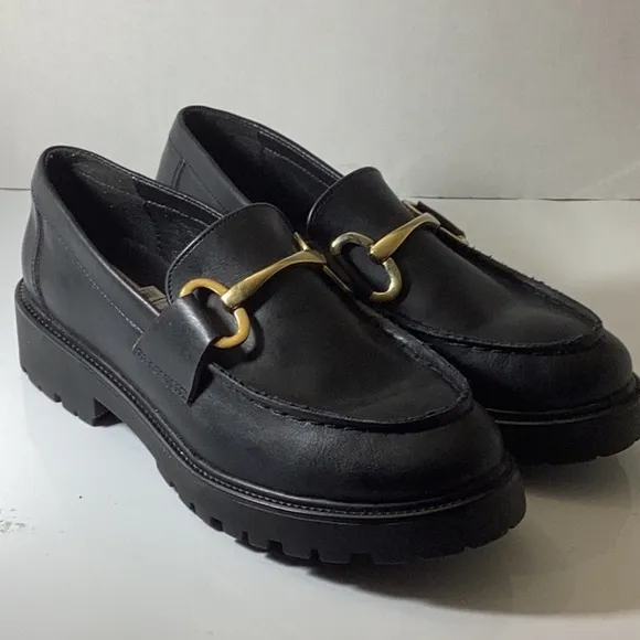 Haezel Womens Faux Leather Bit Loafers