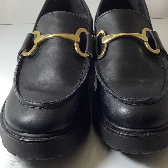Haezel Womens Faux Leather Bit Loafers