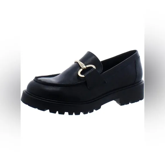 Haezel Womens Faux Leather Bit Loafers