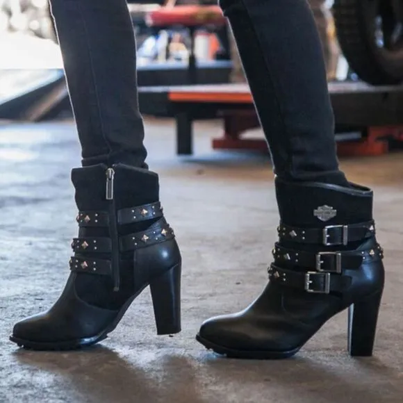 Harley Davidson  Abbey 3.5&quot; Heel Sassy Boot - Size 9