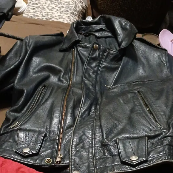 Harley-Davidson Black Leather Boots and Jacket