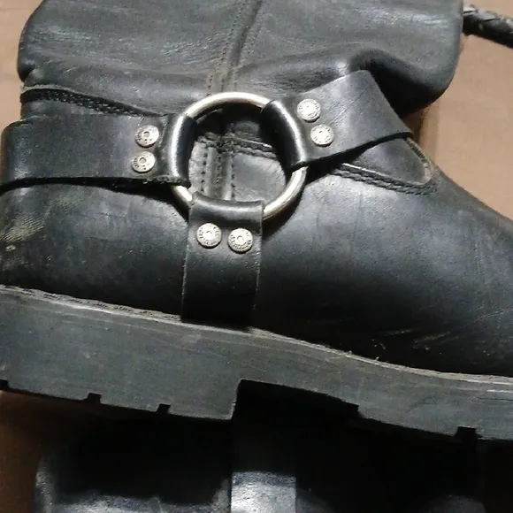 Harley-Davidson Black Leather Boots and Jacket