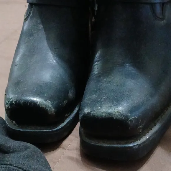 Harley-Davidson Black Leather Boots and Jacket