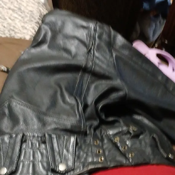 Harley-Davidson Black Leather Boots and Jacket