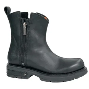 Harley-Davidson El Campo Black Leather Side Zipper Chelsea Riding Moto Boots