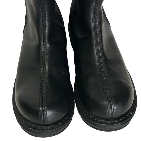 Harley-Davidson El Campo Black Leather Side Zipper Chelsea Riding Moto Boots