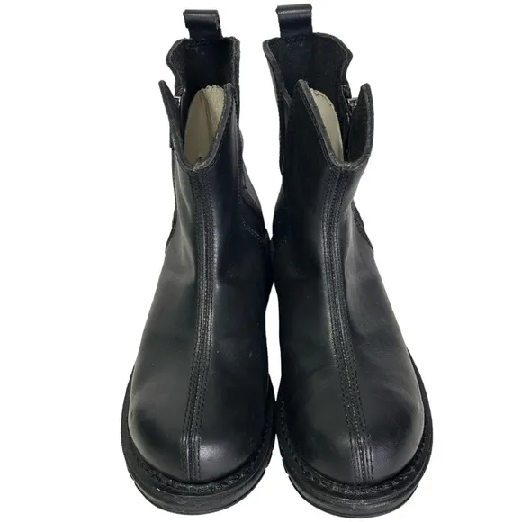 Harley-Davidson El Campo Black Leather Side Zipper Chelsea Riding Moto Boots