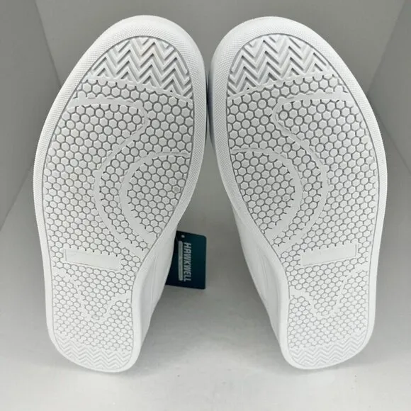 Hawkwell Mens 2311C03 White Lace Up Low Top Leather Size 11 Fashion Sneakers