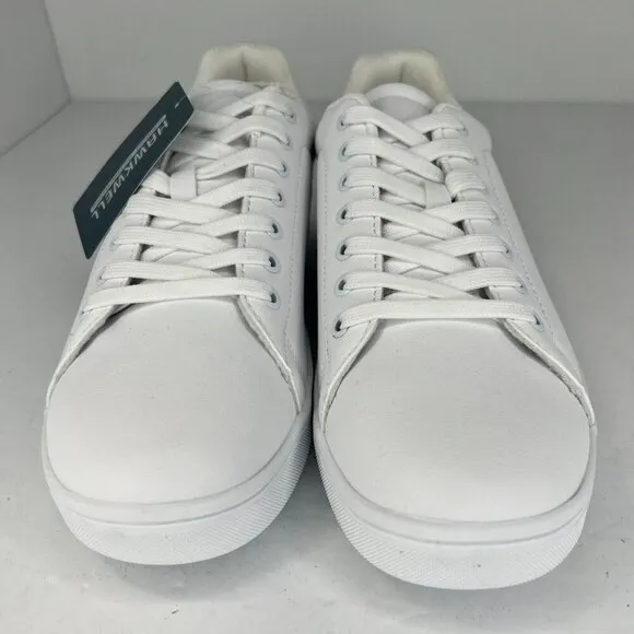 Hawkwell Mens 2311C03 White Lace Up Low Top Leather Size 11 Fashion Sneakers