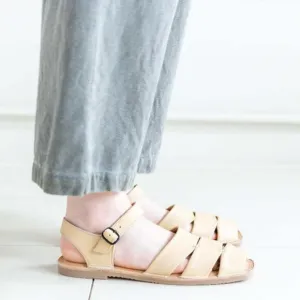 Hereu Beige Morella Flat Sandals