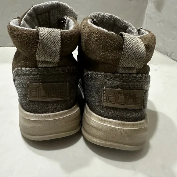 Hey Dude Eloise Suede Womens Boots Size 6 Slip On Fossil Brown Moccasin Style