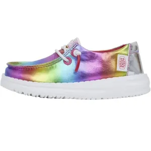 Hey Dude Girl's Wendy T Rainbow Metallic Rainbow