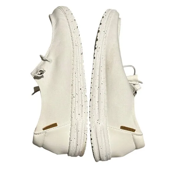 Hey Dude Wendy Shoe Coconut Milk Women's 10 White Casual Comfy Loafers Summer