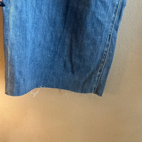 Hidden Khalia Wide Leg Jean Medium Wash Destroyed Knee Womens Size 31