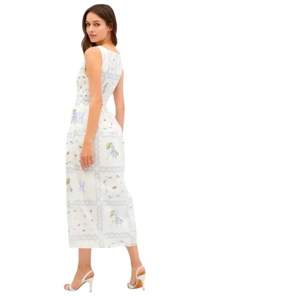 Hill House Cosima Nap Dress - large scale floral patchwork. M. NWT.