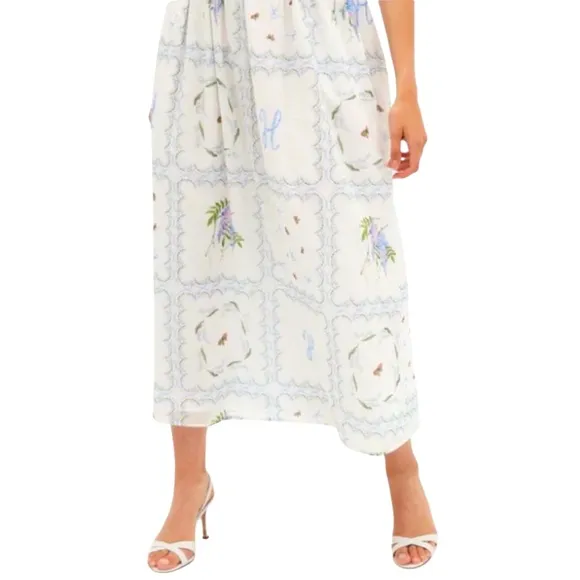 Hill House Cosima Nap Dress - large scale floral patchwork. M. NWT.