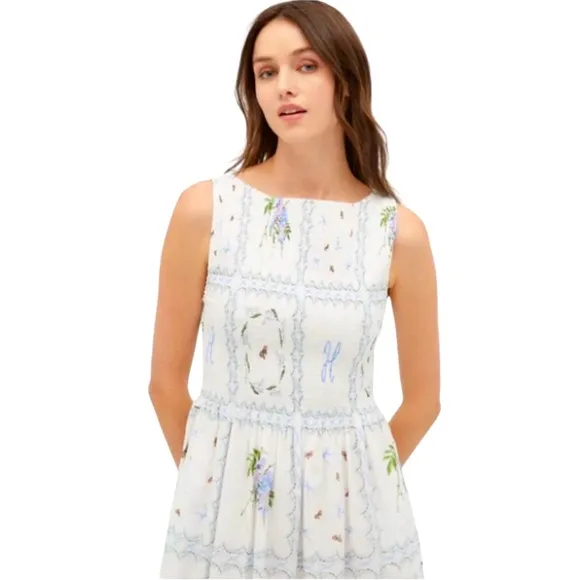 Hill House Cosima Nap Dress - large scale floral patchwork. M. NWT.
