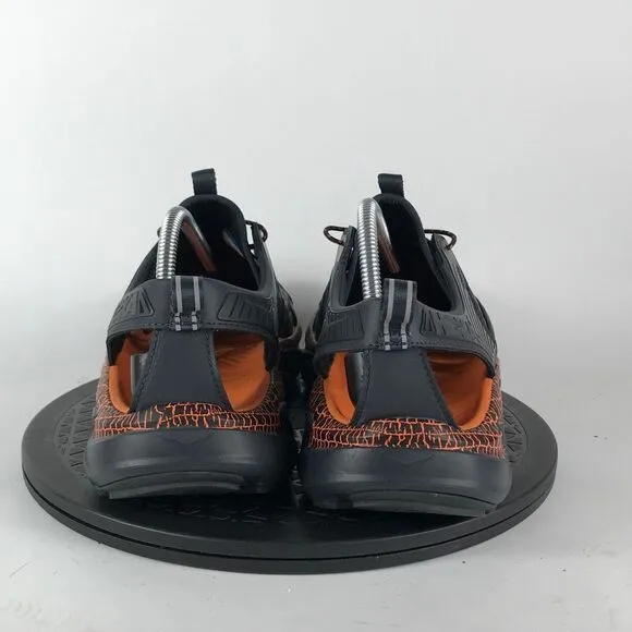 Hoka One One Hopara Black/Orange Waterproof Hiking Sandals 1123112 Men Size 11.5