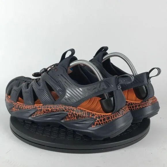 Hoka One One Hopara Black/Orange Waterproof Hiking Sandals 1123112 Men Size 11.5