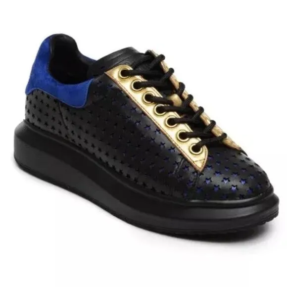 Hollie Watman Star Gazing Fashion Sneakers Black/Blue Womens Size 8
