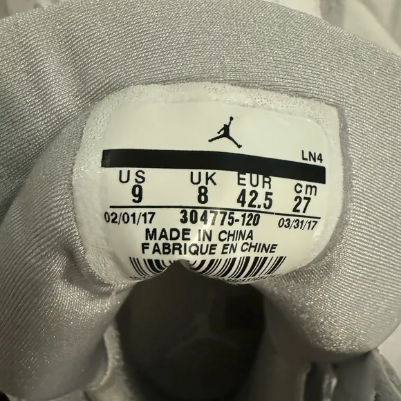Host Pick 🥳 EUC Air Jordan 7 Retro 23 White/Metallic Silver Men’s Size 9