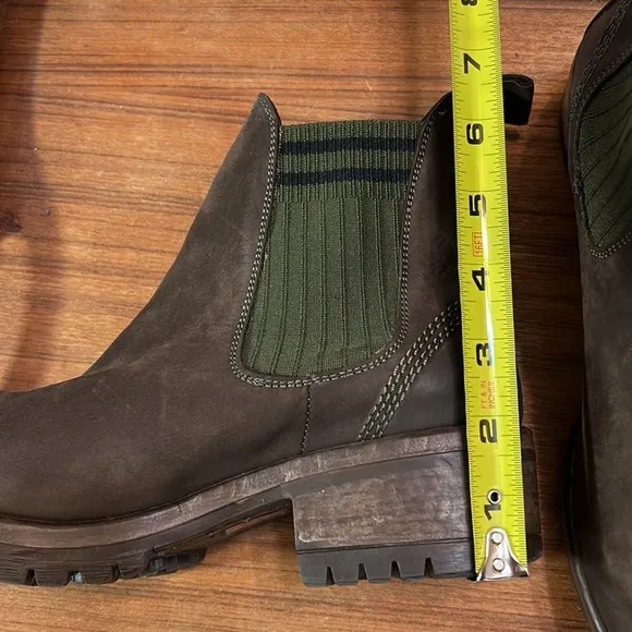 ✨HP!!✨ NWOT FP BUENO 41 Wanda style leather top boots with green-blue accent