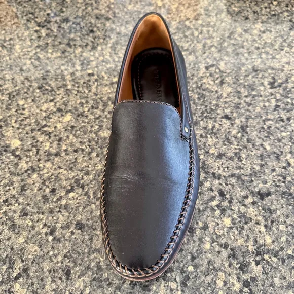 H.S. Trask Men's Hand Sewn Brown Leather Loafer Shoes Size 9