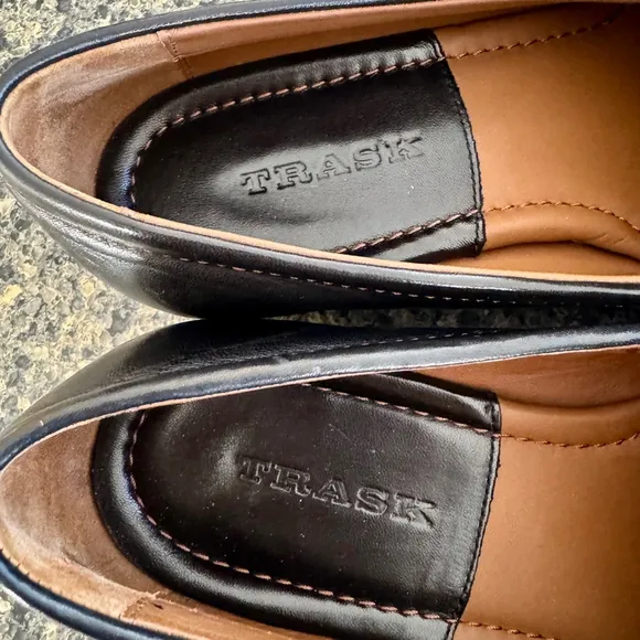 H.S. Trask Men's Hand Sewn Brown Leather Loafer Shoes Size 9