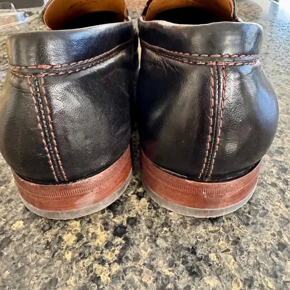 H.S. Trask Men's Hand Sewn Brown Leather Loafer Shoes Size 9
