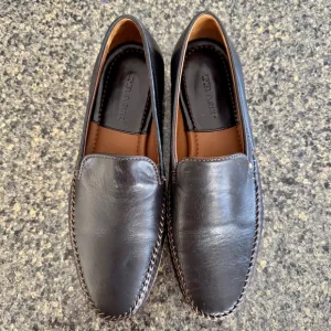 H.S. Trask Men's Hand Sewn Brown Leather Loafer Shoes Size 9